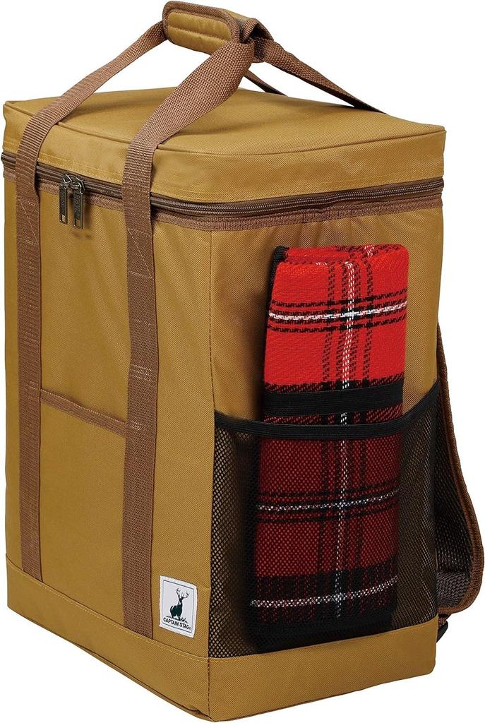 Cold Bag Cooler Bag Square Rucksack Type Cooler Bag Brown Duck Usage Width 34 x Depth 23 x Height 45cm UE-621 Size
