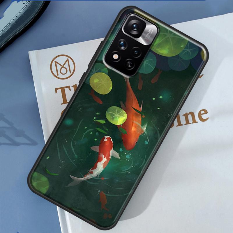 Koi Carp Fish Painting Case For Xiaomi Redmi 13C 10C 12C 14C Redmi Note 14 13 Pro 12 11 9 10 9S 10S 11S 12S Cover