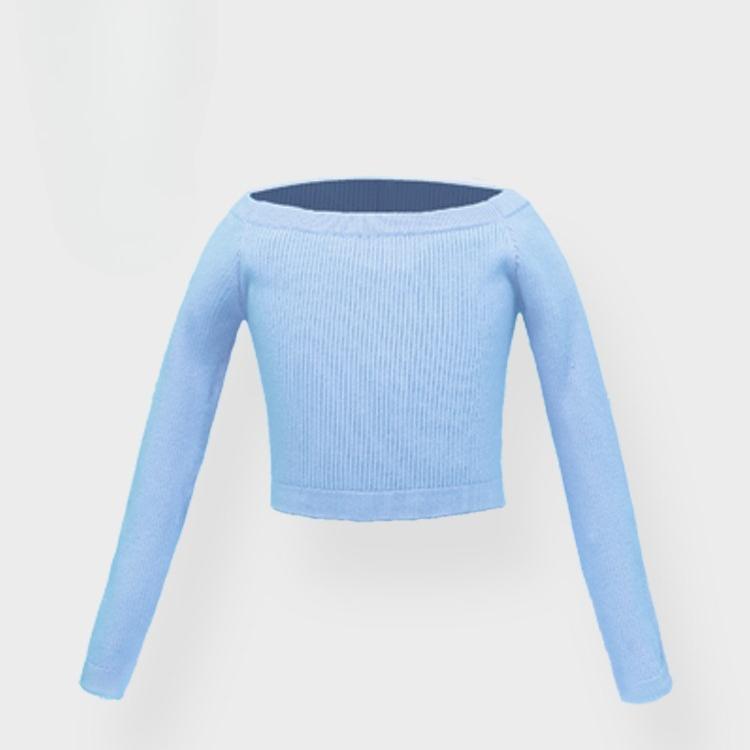 Kids Dance Sweater Girls Dance Wear Off Shoulder Practice Leotard Shawl Neck Sweater Chinese Dance Jacket