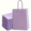 20pcs Paper Gift Bags Versatile Shopping Bags Reusable Colored Kraft Bags Gifts Storage Craft Projects Decorative Paper Bags