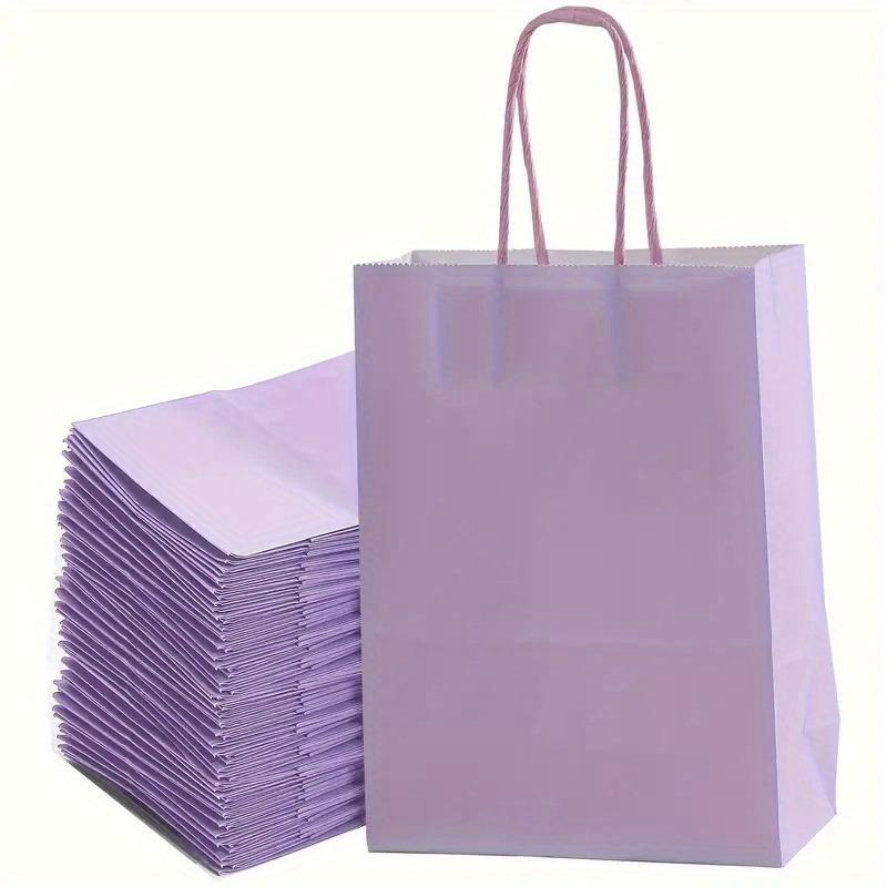 20pcs Paper Gift Bags Versatile Shopping Bags Reusable Colored Kraft Bags Gifts Storage Craft Projects Decorative Paper Bags