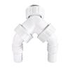 Double Connector with Check Valve - XAVAX - Concealed Siphon - Polypropylene - 1'' - 20 To 24 Mm