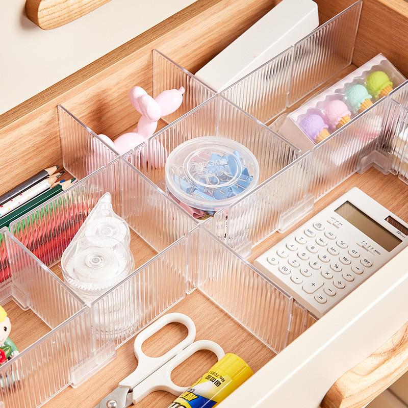 Transparent Adjustable Plastic Drawer Divider - Cuttable Storage Organizer Board
