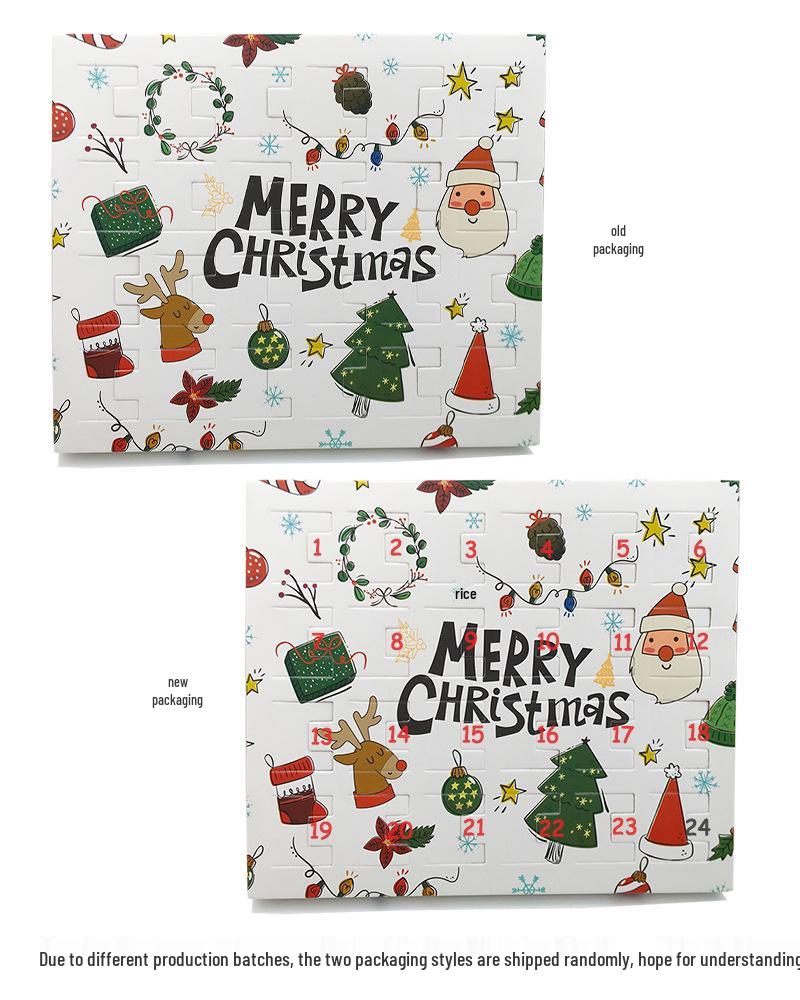 Gold Christmas Countdown Calendar: DIY Jewelry Set Gift