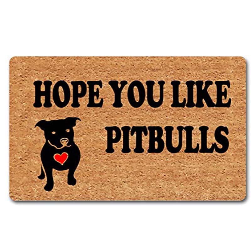 

Funny Welcome Mat Monogram Rug Hope You Like Pitbulls Dog Rugs Funny Home Decor Doormat Bathroom Anti-Slip Mat Home Decor Area R