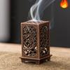 Alloy Censer Incense Holder Square Vertical Incense Burner Indoor Aromatherapy Home Ornament Chinese Incense Burners