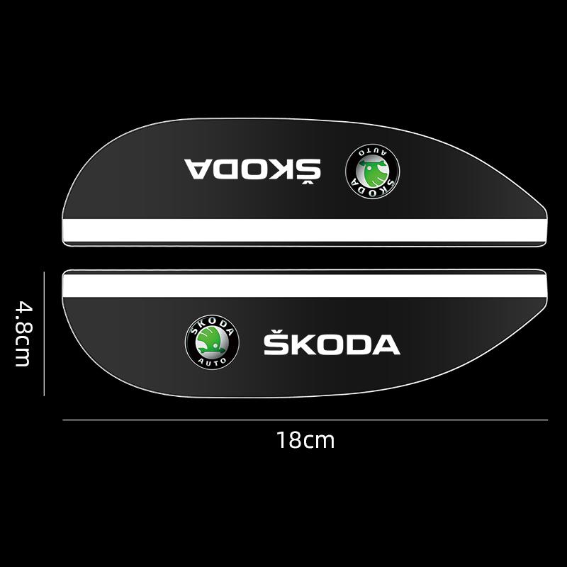 ABCDGE1 For Skoda KODIAQ SUPERB RAPID FABIA Car valve core Transparent Car Rearview Mirror Rain Eyebrow Auto Accessories прозрачный