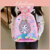 Hello Kitty Breathable Nylon Backpack With Animal Print For Preschool Daily Use