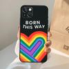 Gay Lesbian LGBT Rainbow Pride Phone Case For iPhone 17 Air 16 15 14 13 11 12 Pro Max 13 12 mini 15 16 Plus 16e Cover Coque
