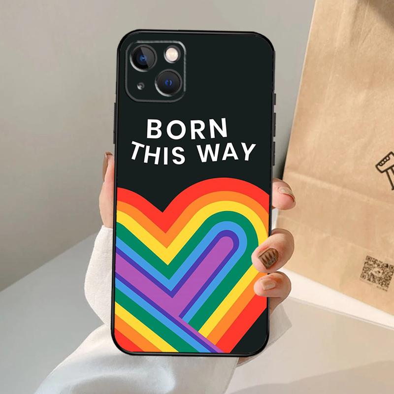 Gay Lesbian LGBT Rainbow Pride Phone Case For iPhone 17 Air 16 15 14 13 11 12 Pro Max 13 12 mini 15 16 Plus 16e Cover Coque