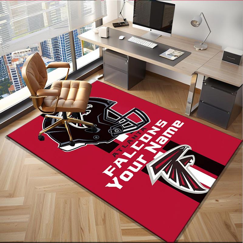 Custom Name Rug Atlanta-Falcons Rise Up Area Rug Suitable for Indoor And Outdoor,Carpets for Homes, Offices,Living Rooms,Home Decor,Christmas Gift