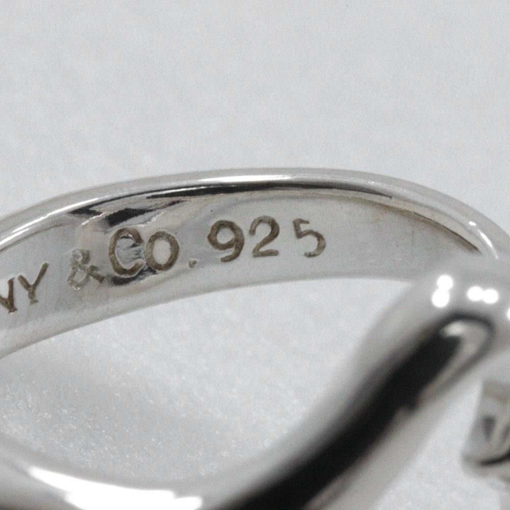 TIFFANY&Co. Open Heart Ring Elsa Peretti Silver925 #4.9(US Size) Heart 4.7g Women Used