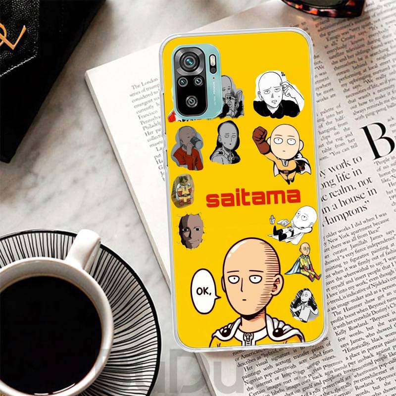 One P-Punch-Man Saitama King Cover For Xiaomi Redmi Note 14 13 12S 12 11 Pro Plus Phone Case 11S 10S 10 11E 11T + 9S 9 Print Coq