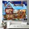 Christmas Pattern Tapestry Home Bedroom Living Room Wall Decoration Christmas Theme Tapestry