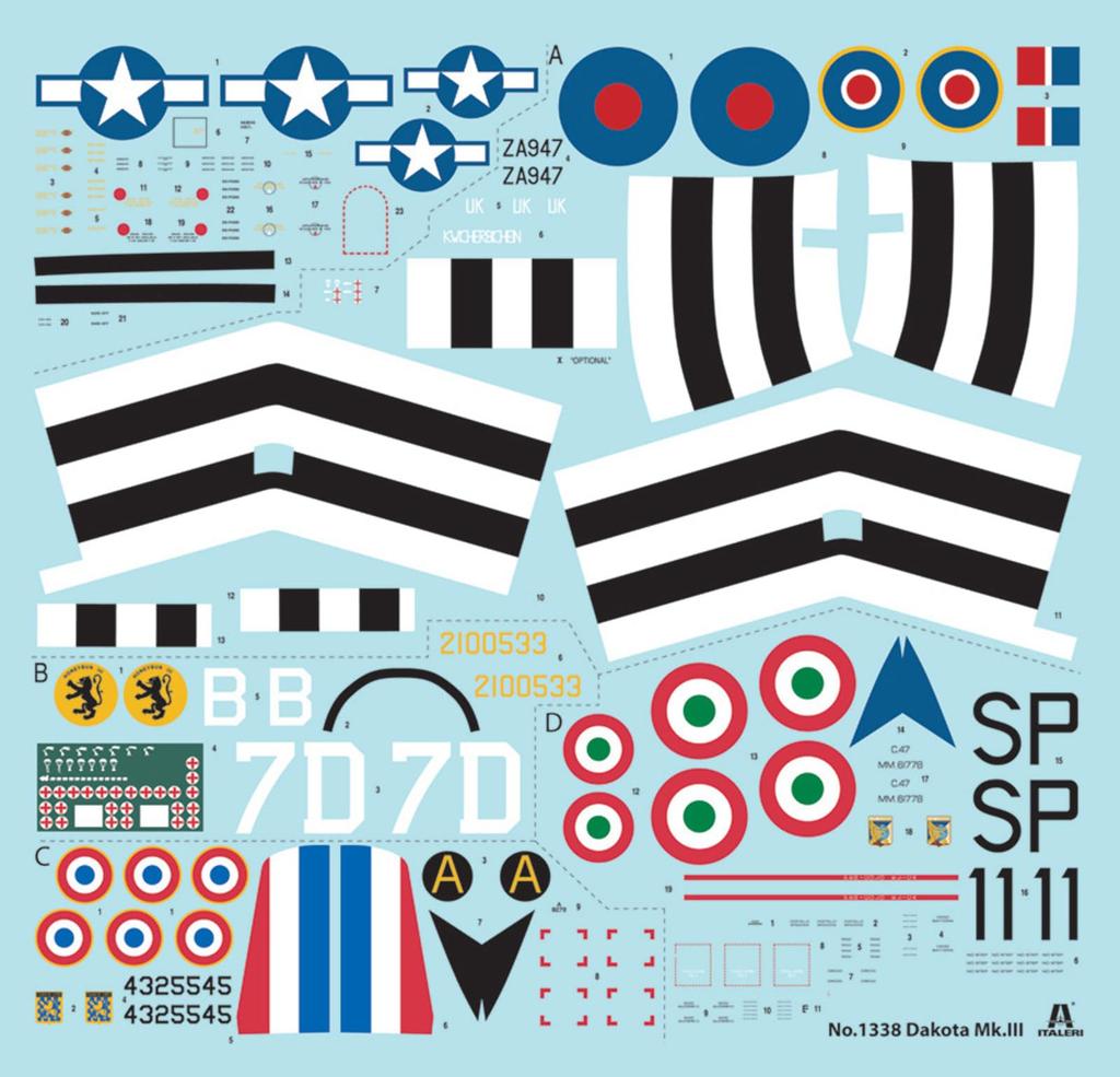 Platz Italeri British Military Aircraft Dakota Plastic Model IT1338 1/72 WW.II Mk.III (Airplane)