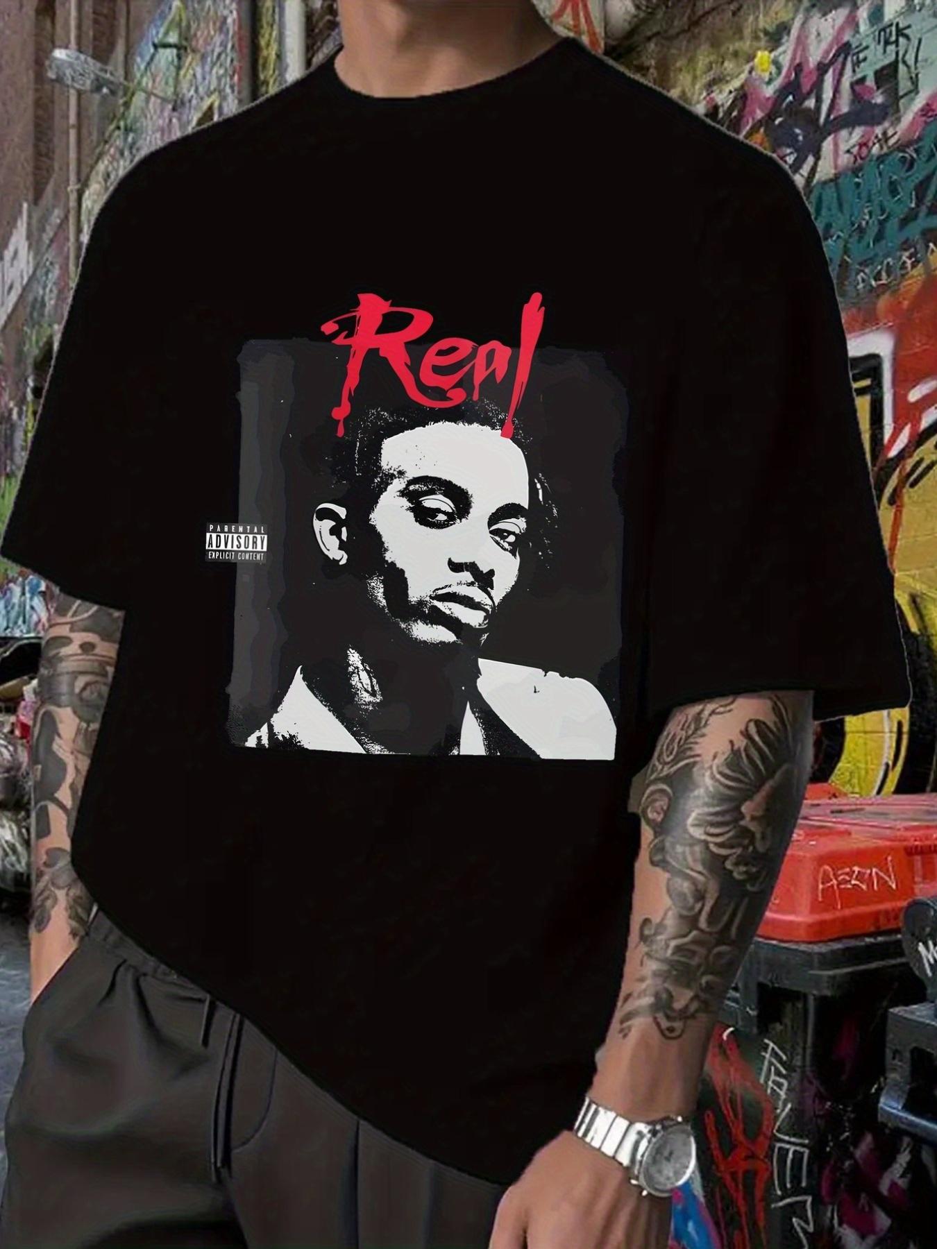 

Hip-Hop Inspired Graphic T-shirt - Real Print with Bold Red Lettering XXL