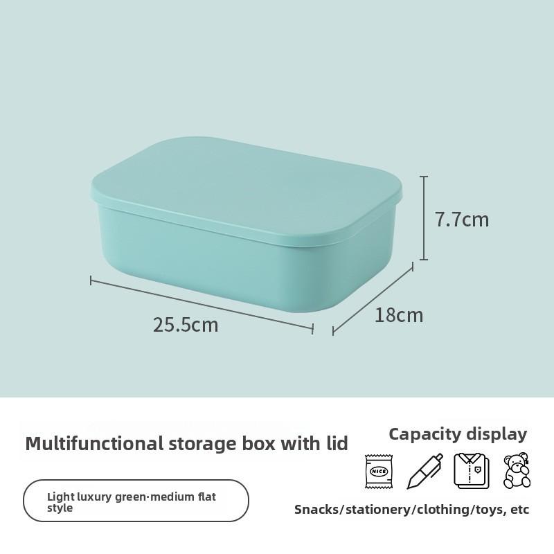 Modern Plastic Storage Bin With Lid For Home Office Organizing And Toy Collection