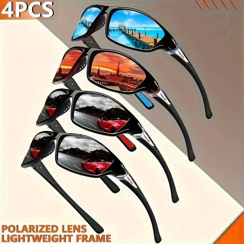 4 Pairs of Retro Polarized Sunglasses for Men and Women with Multiple Styles To Choose From
