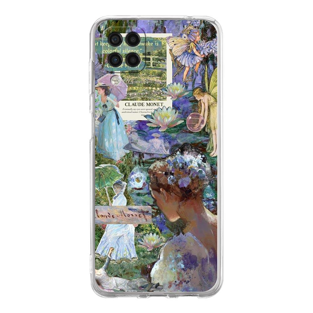Claude Monet Art Phone Case For Samsung Galaxy A13 A33 A73 A53 A23 A51 A71 A21S A12 A31 A41 A05s A03S A15 A25 A32 5G Clear Cover