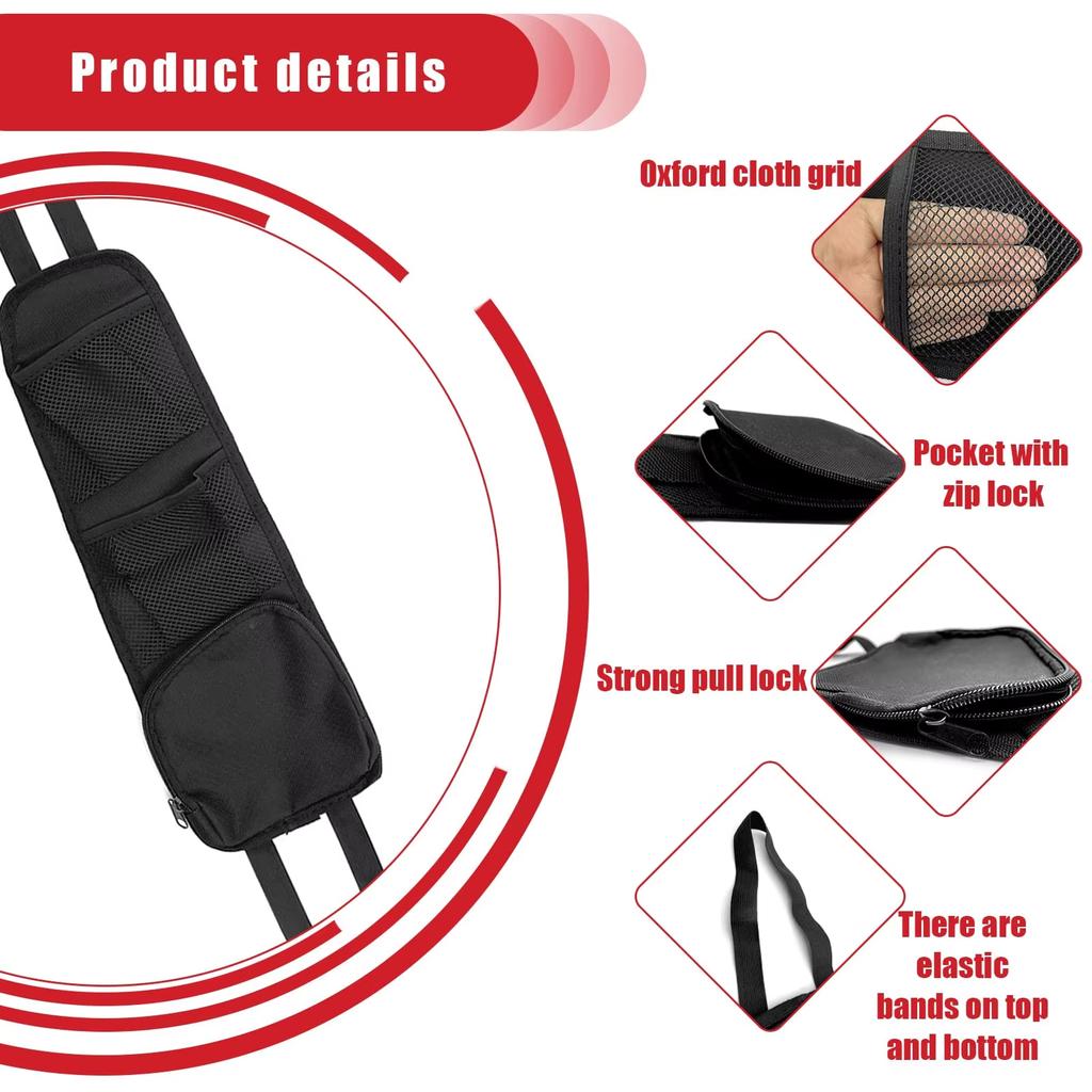 Car Seat Side Storage Bag Vehicle Backrest Side Hanging Pouch Auto Organizer Pocket Accessories