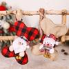 New Christmas Decorations Plaid Bones Pets Christmas Socks Gift Bags Decorative Socks Pendant