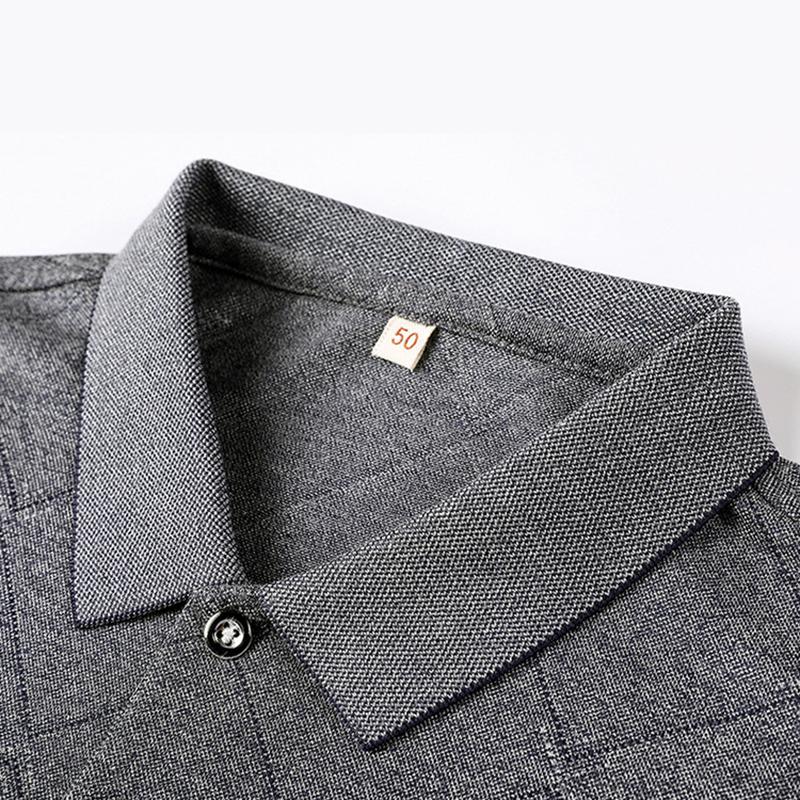 Long Sleeve Men T-shirt Autumn Polo Shirt 3 Colors Size M-3XL