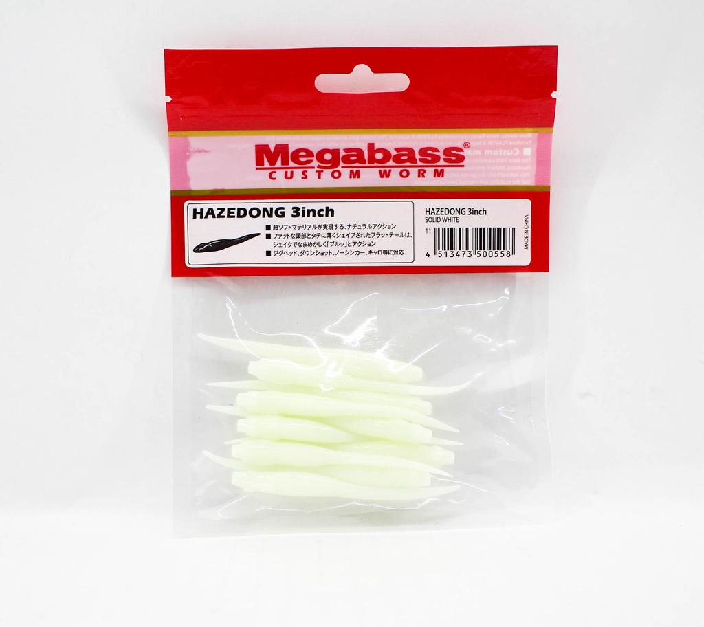 Megabass Soft Lure Hazedong 3 Inches Solid White (0558)