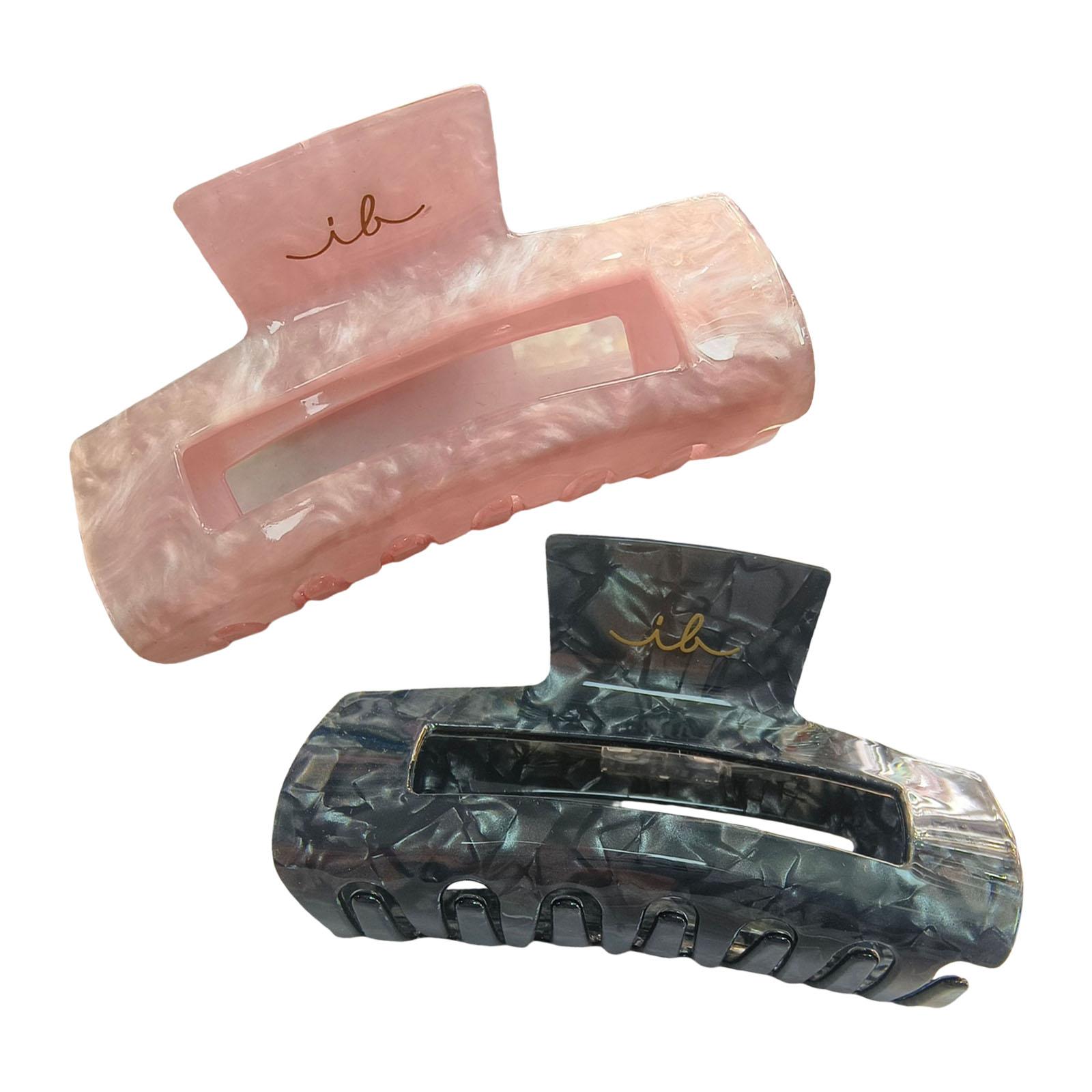 

2PCS Large Acrylic Hair Claw Clip For Thick And Curly Hair Strong Hold Gentle On Hair Clamp for Women Various Occasion