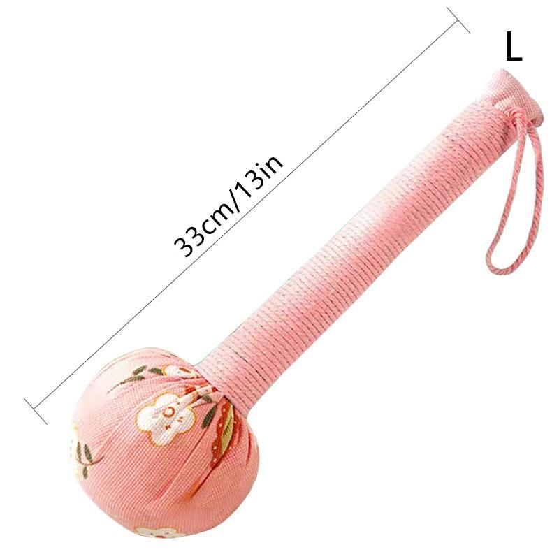 26/33cm Long-Handled Wormwood Massage Hammer For Lymphatic Drainage - Manual Full Body & Back Relief, Stress Reduction
