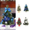 Mini Artificial Christmas Tree Pot Glittery Ball Hotel Cafe Table Festival Decor