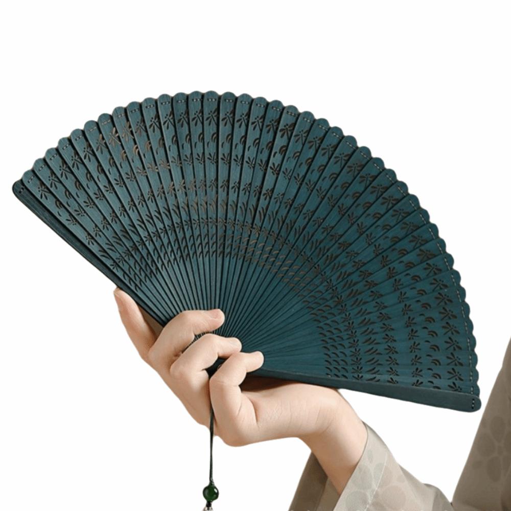 Portable Retro Hand Fan Elegant Classical Folding Fan Chinese Style Folding Bamboo Fan Home Decor