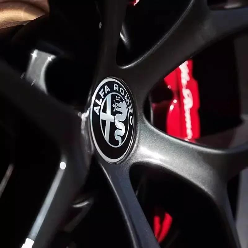 Autoaufkleber für Alfa Romeo, 4 Stück, Auto-Radnabenkappen, Abdeckung für Alfa Romeo Giulia Stelvio Giulietta 156 159 147 Mito Tonale