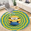 1 Pezzo Tappeto Rotondo da Ufficio Minion, Antiscivolo, Morbido e Resistente, per Decorazione d'Interni, Perfetto per Ufficio, Bella Decorazione