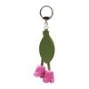 Stylish Tulip Keychain PU Leather Alloy Durable Accessory Elegant Floral Key Ring For Bags Backpacks Gift Idea
