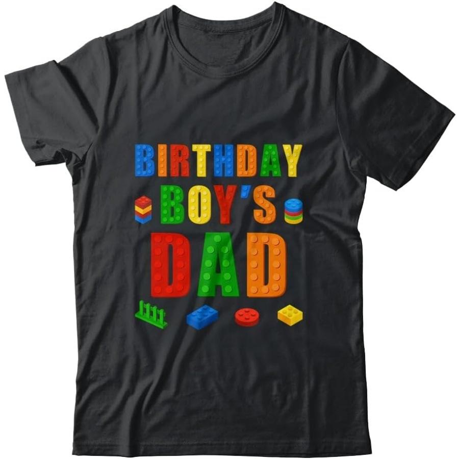 TeesPure Master Builder Dad Birthday Boy Building Bricks Blocks Shirt Short Sleeve Tee S разноцветный