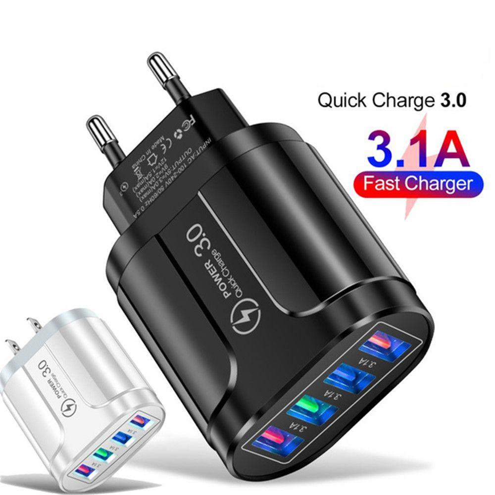Universal LED UK EU US Plug Fast Quick Charger Adapter USB Transformer Power Supply