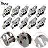 10pcs Stainless Steel  Single Pulley Strong  For Marine Lifting Hand Tools Power Tool Accessories Household Supplies