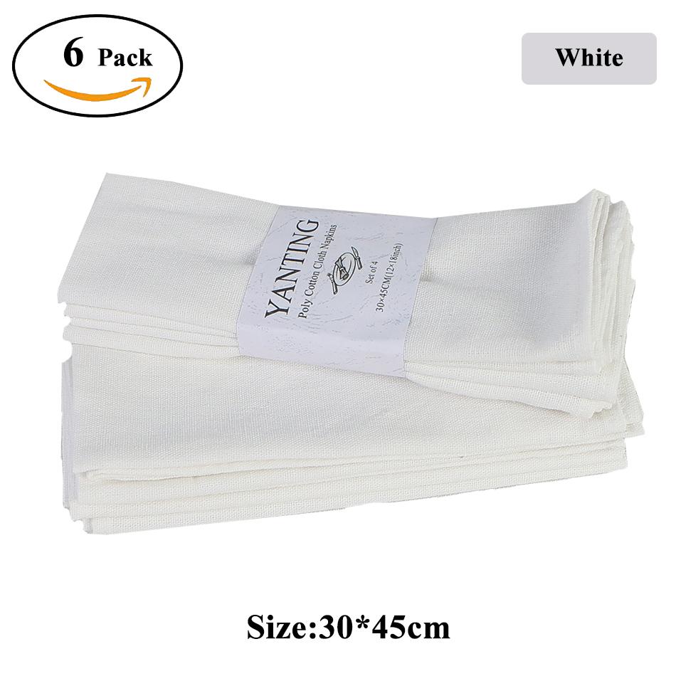6PCS 30X45CM 12X18 Inch Light Purple Cloth Napkins Washable Reusable Table Placemat for Wedding Party Home Dining Table Decoration