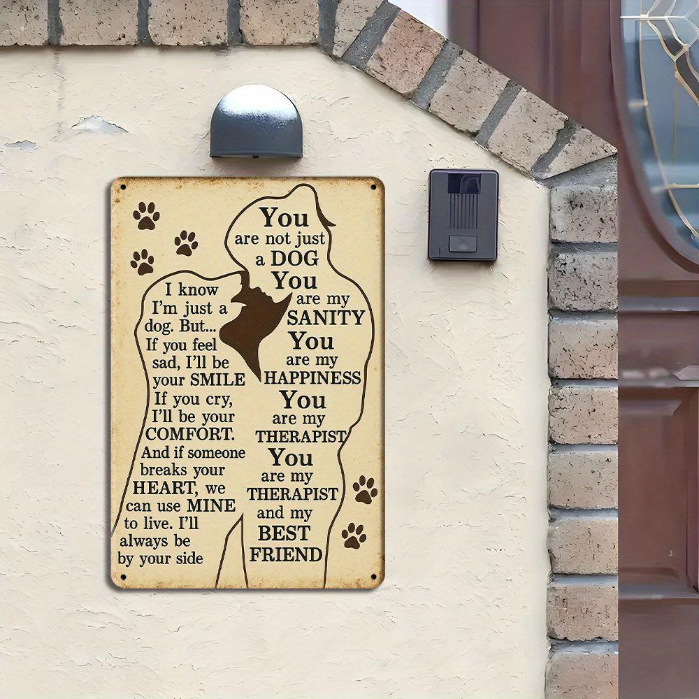 Vintage Dog Love Sign - 20x30cm Heartwarming Metal Decor for Pet Lovers