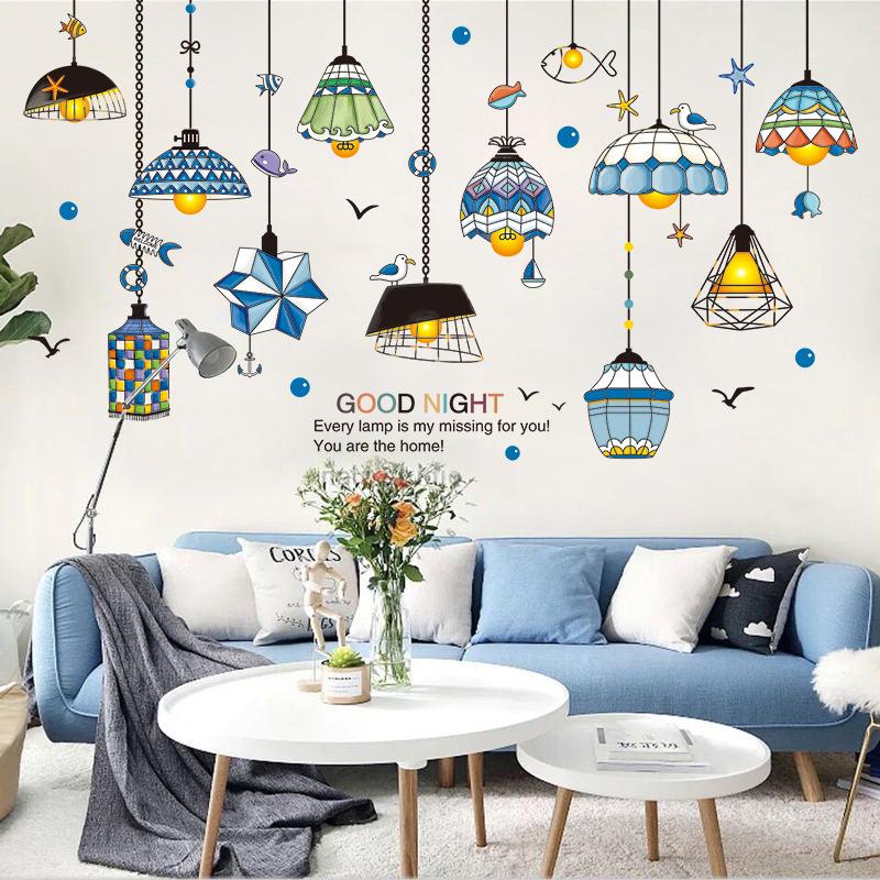 

XY9001 Креативные настенные декоративные наклейки в скандинавском стиле, самоклеящиеся обои, люстра, спальня 60*90