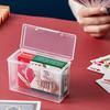 HUANGENG Clear Playing Card Case Holder, Empty Playing Card Storage Box, Game Card Organizer for Business Trading Cards