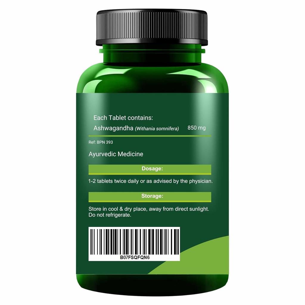 Jain Ashwagandha Tablets 850mg 60 Count X Pack of 2 | Natural Stress Support & Energy Boost Supplement