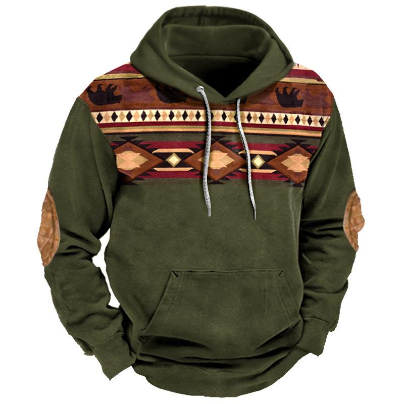 Vintage mikina s kapucí Yellowstone 3D potištěná pánská mikina s kapucí pro volný čas Streetwear Unisex pulovry Móda tepláky velké velikosti
