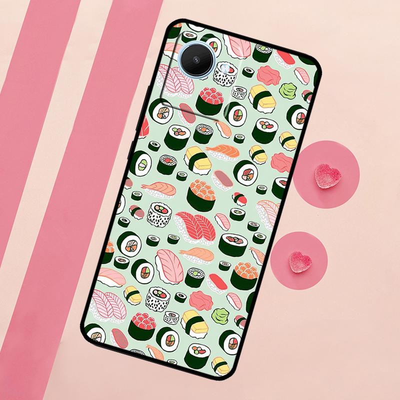 Kawaii Sushi Crowd For Realme 15 10 11 12 13 14 Pro Plus C65 C67 C75 C63 C61 C55 C51 C53 C35 GT6 GT7 Pro Case