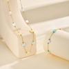 Vnox Luxury Stainless Steel Bracelets For Women, Stainless Steel Chain Natural Shell Flower Necklace, Charm Jewelry Wholesale
