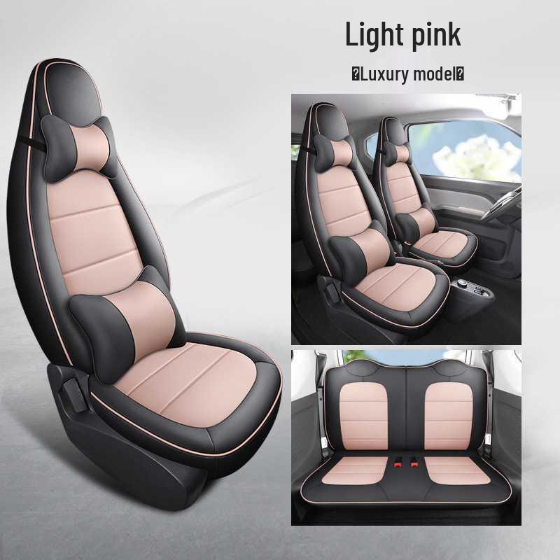 Wuling Mini Cute Leather Car Seat Cover - All-Season Universal Fit