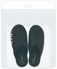 Daikai Piede Faux Leather Heeled Sizes Outer 4cm with Storage 73884 Slippers, Medium, Black, 22-24cm (24cm Dimensions, Heel), Bag,