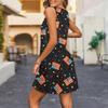 Women's Casual Sundress With Pockets Summer Boho Beach Dress Floral Blouses For Women T-Shirts Dress V Neck Loose Tank Dresses