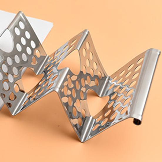 Taco Holder Wave Shape Each Can Hold 3 Tacos 3-Slots Heat-resistant Easy Clean Place Pancakes Stainless Steel