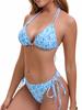 Lace Starfish Pendant Triangle Cup Sexy Two Piece Bikini Set Elegant